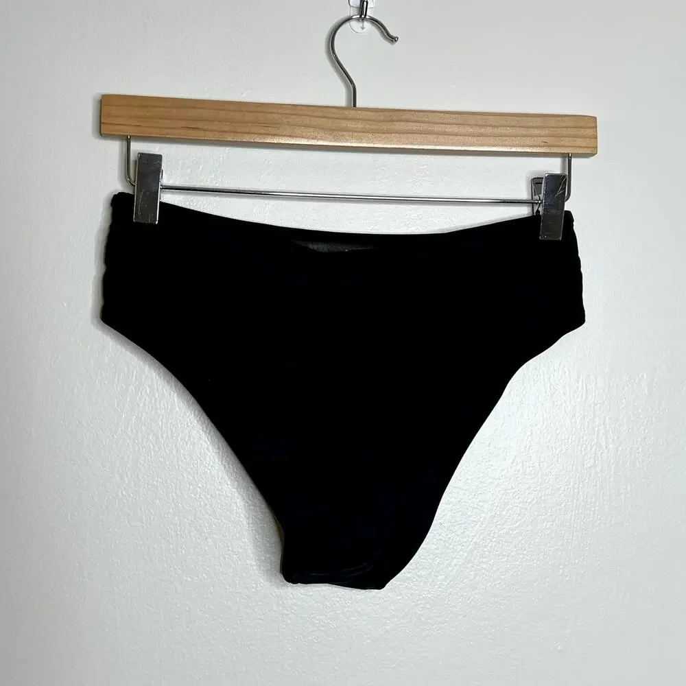 Cupshe Black Mesh Halter Bikini